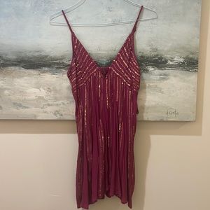 Free people sparkly cranberry dress